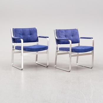 Karl Erik Ekselius, a pair of 'Mondo' armchairs, later part of the 20th century.