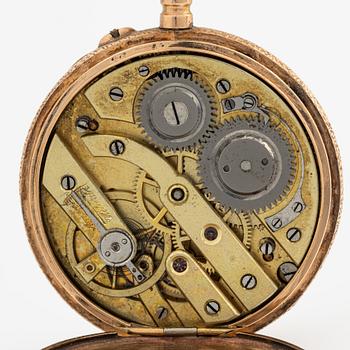 Pocket watches, 3 pcs, 14K gold.