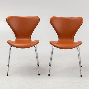 Arne Jacobsen, stolar 6 st "Sjuan" för Fritz Hansen, Danmark.