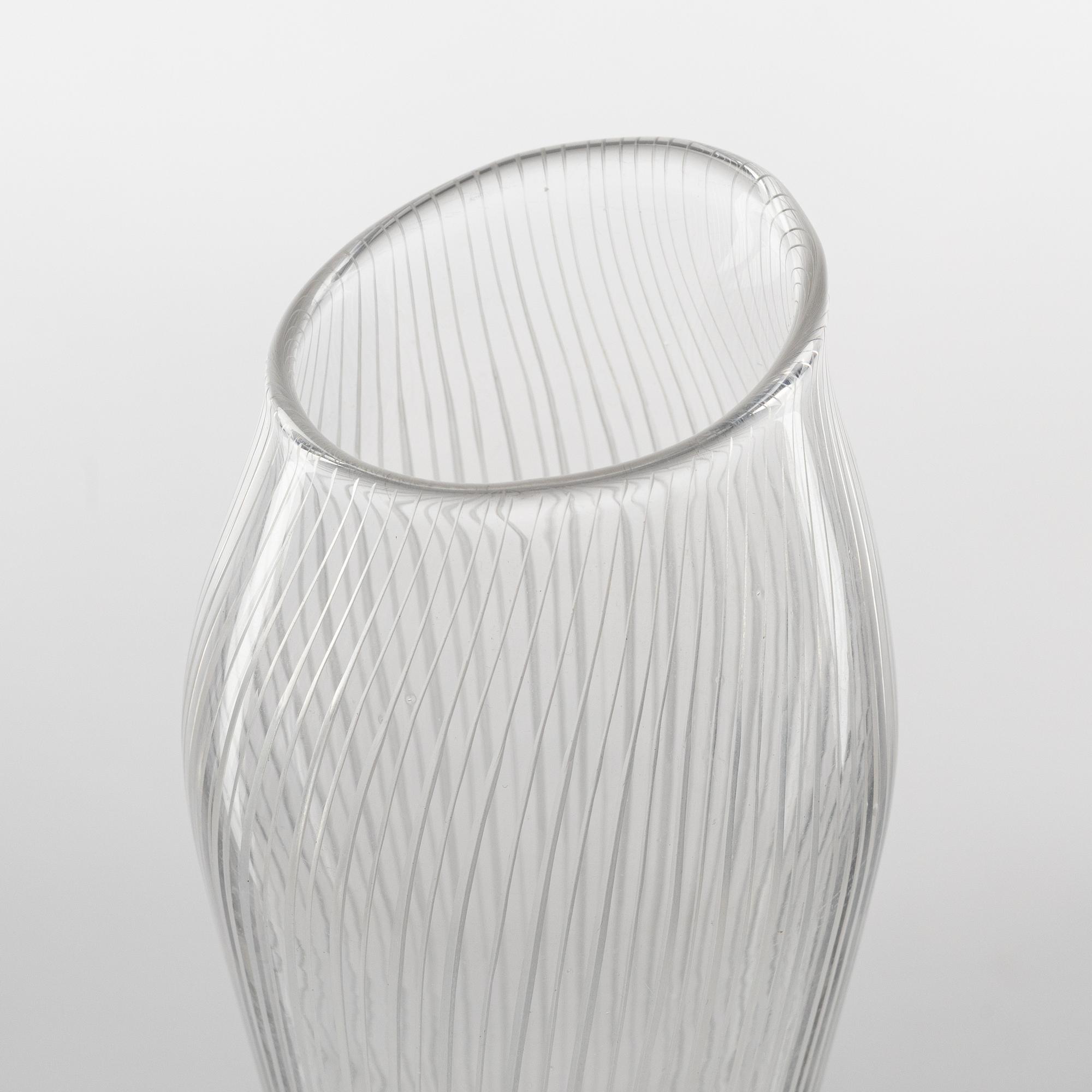 Tapio Wirkkala, a model 3215 glass vase, Iittala, Finland.