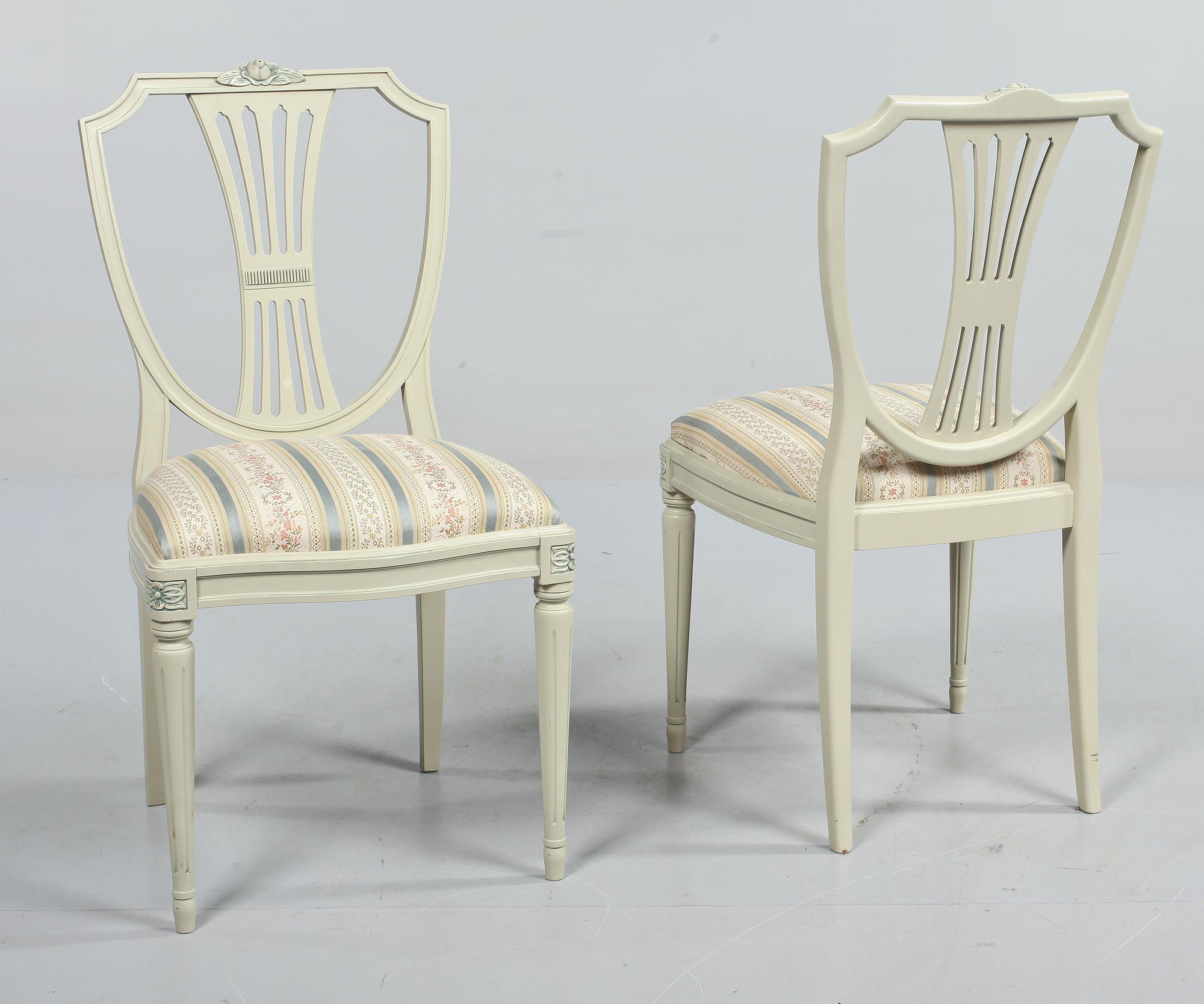 MATGRUPP, 5 delar, gustaviansk stil, 1900-talets andra hälft.