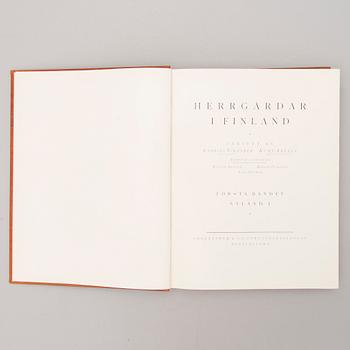 A three-volume book set about mansions in Finland "Herrgårdar i Finland", Helsinki 1928-29.