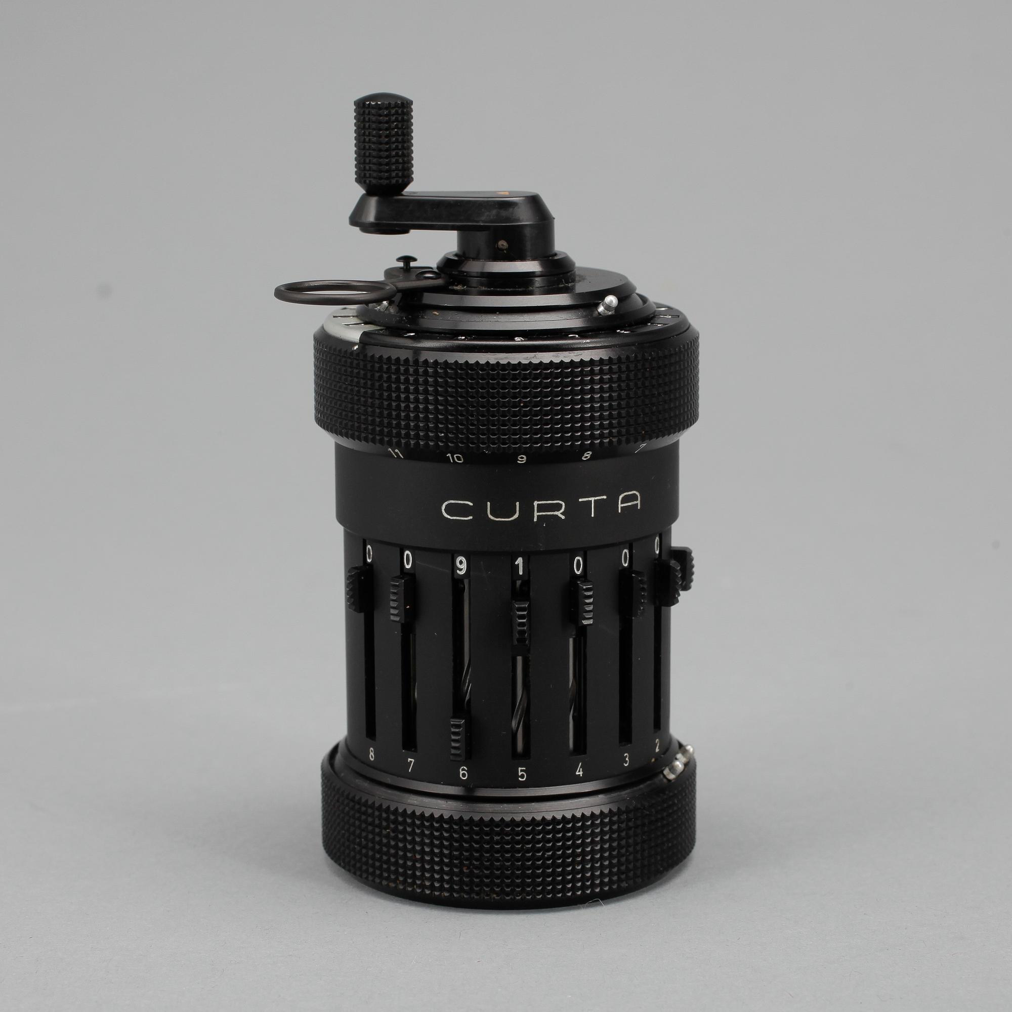 RÄKNEMASKIN, Curta, Contina AG Mauren, Lichtenstein, 1900-talets mitt.