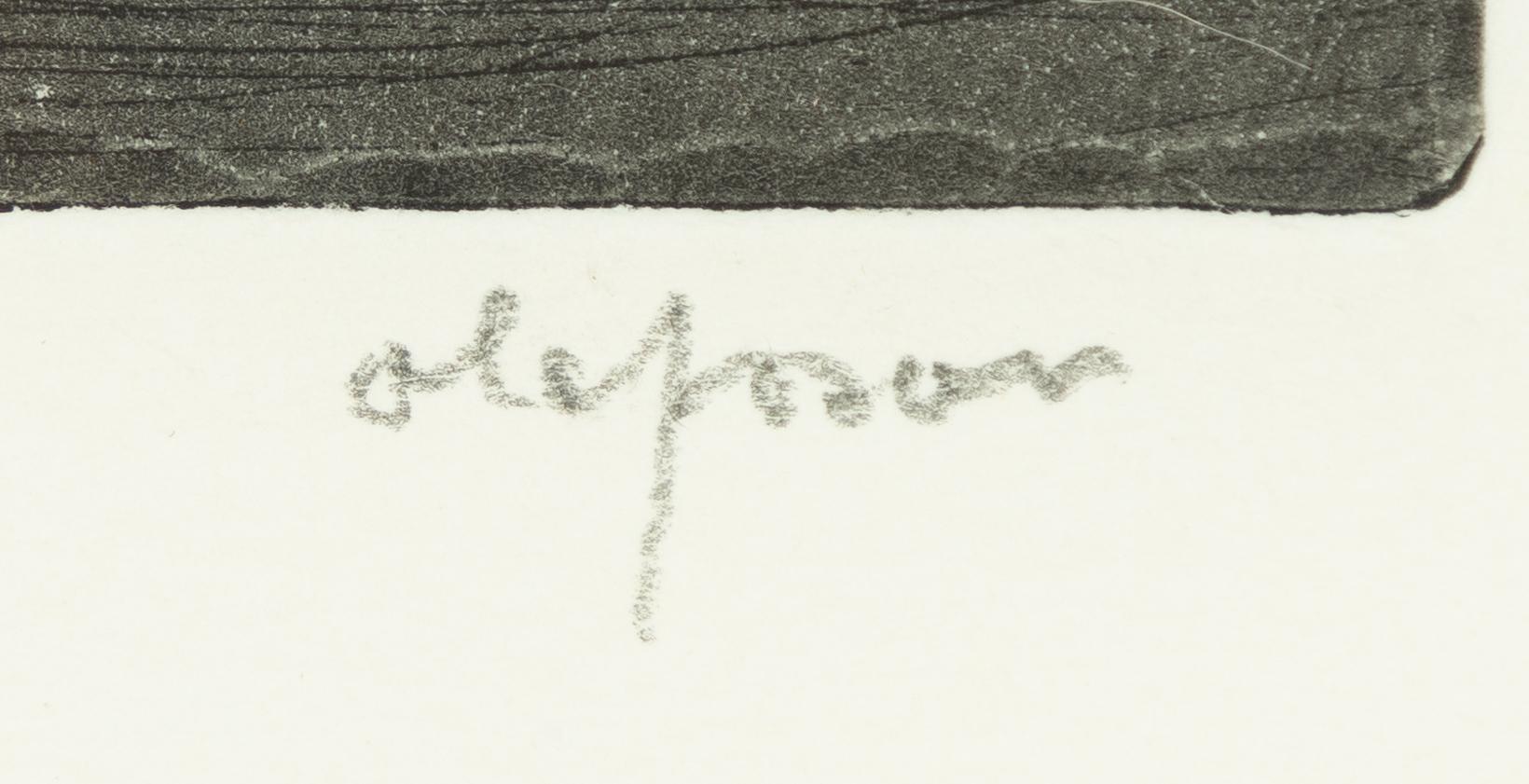 Pierre Olofsson, etchings, 5 pcs, signed and numbered.