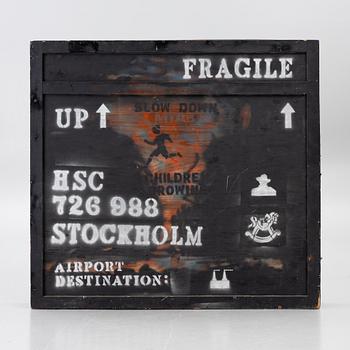 John Fekner, "Slow down, children growing".