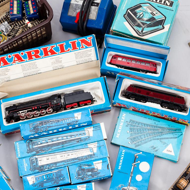A 44+ piece train set collection, Märklin, Germany, second half of the 20th century.