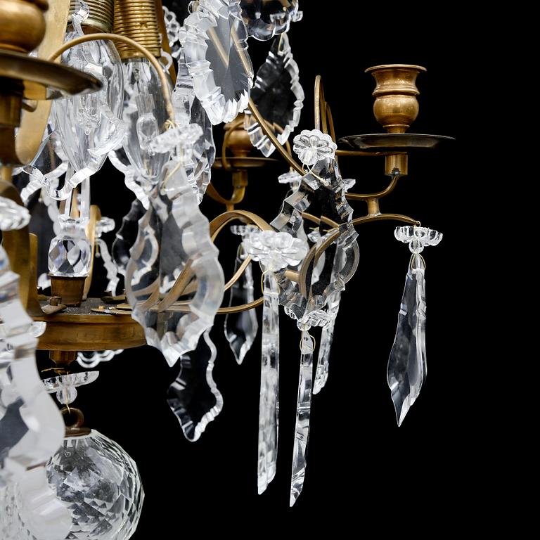 LJUSKRONA, barockstil, 1900-/2000-tal. Höjd 56 cm.