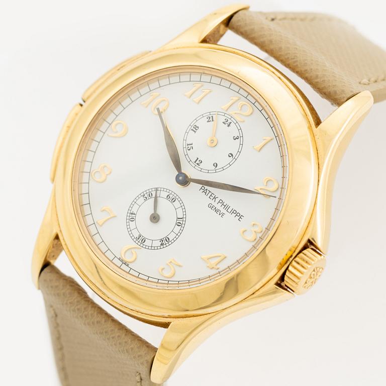 Patek Philippe, Calatrava, Travel Time, "Geneva Seal", wristwatch, 37 mm.