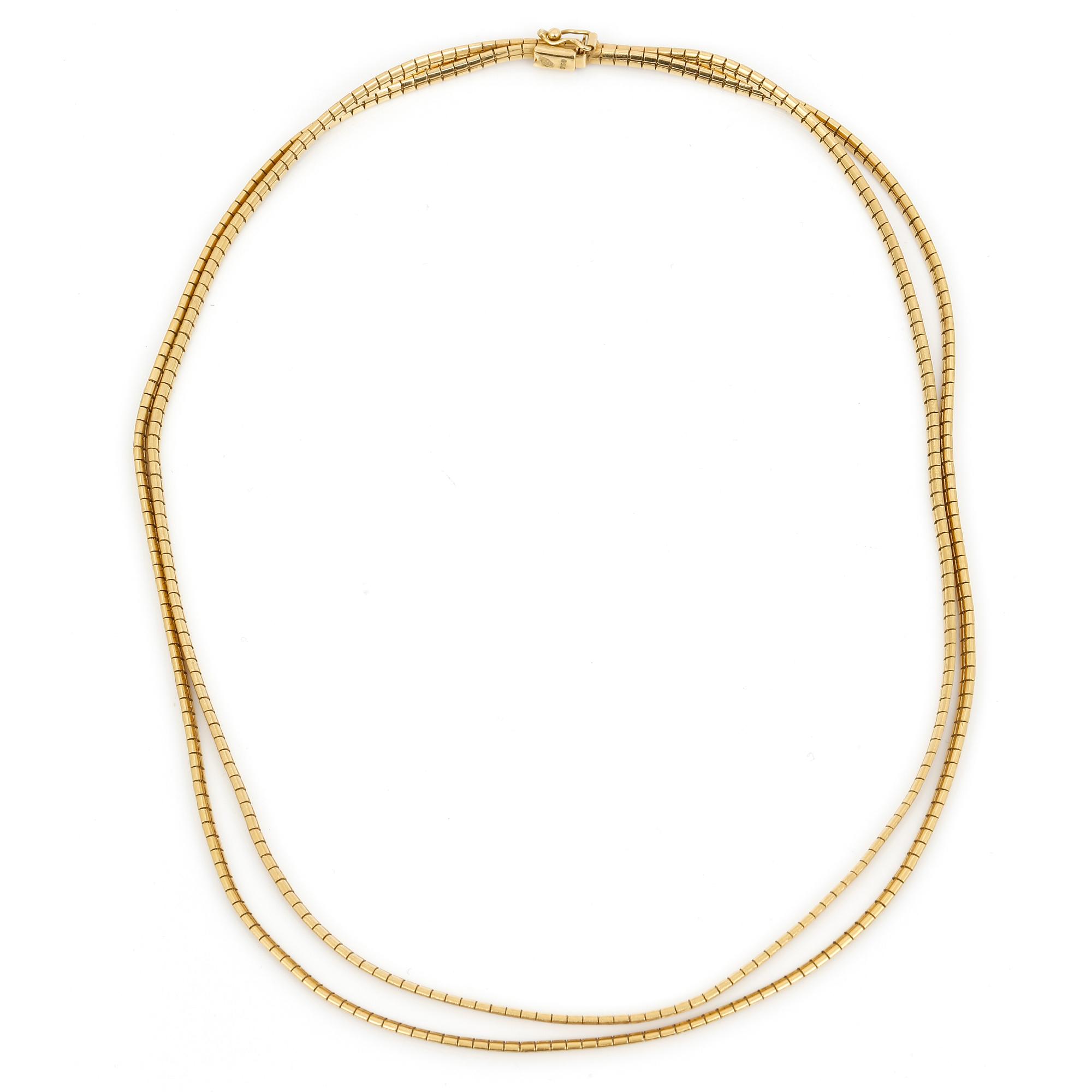 COLLIER, 18k guld, vikt ca 37 gram.