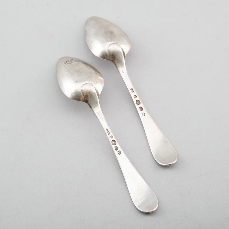 MATSKEDAR, 1 par, silver, daterade 1813, svenska importstämlar. Vikt ca 177 gram.