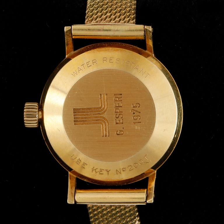 ARMBANDSUR, dam, 18k guld, Tissot, 1970-tal. Vikt ca 26,5 gram.