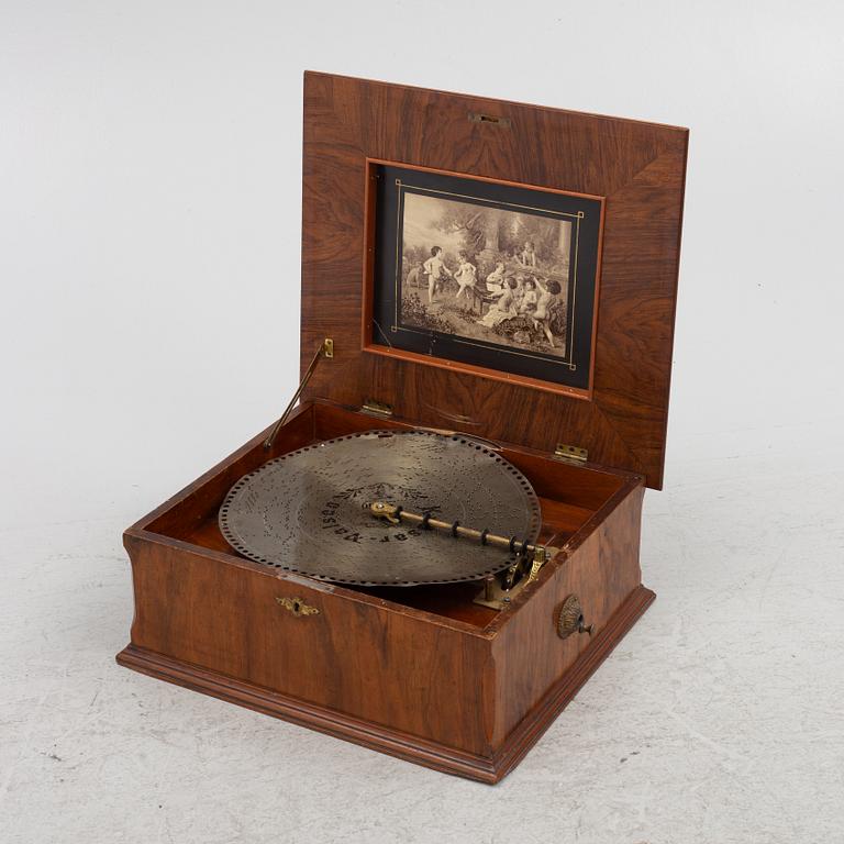 Music box with discs, Polyphon, Germany, circa 1900.