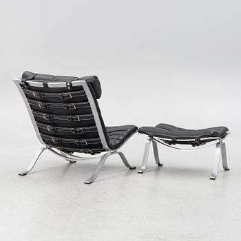 Arne Norell, "Ari", armchair with footstool, Norell Möbel AB.