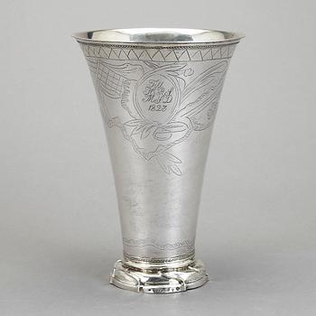 BÄGARE, silver, Carl Schmidt Köping, 1779. Vikt 524 gr.