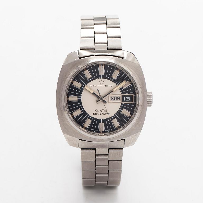 Eterna-Matic, Kontiki Sevenday, wristwatch, 38 mm.