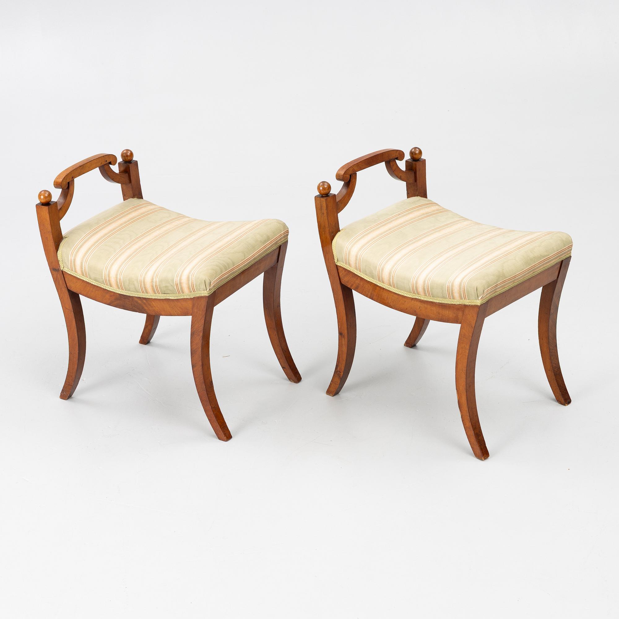 Banketter, ett par, empire, 1800-talets första hälft.