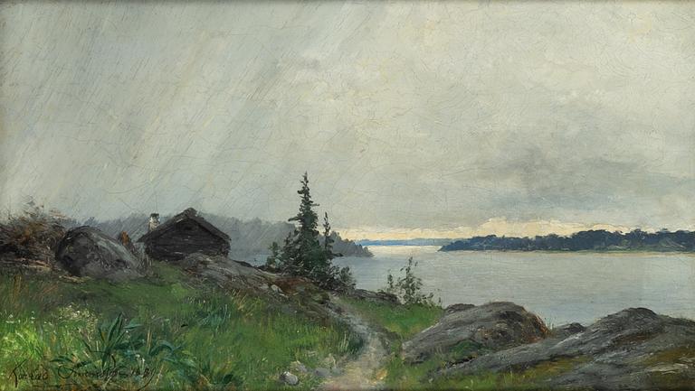 Konrad Simonsson, Coastal Landscape, Summer (3 pieces framed together).