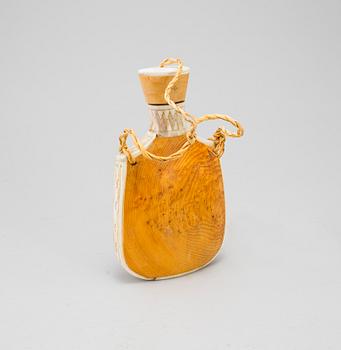 A Sami knife and bottle, Knut Dahlgren, Arvidsjaur, signed KD, second half of the 20th Century.