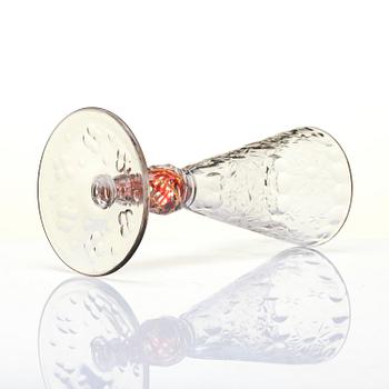 A German cut glass goblet, 18th century.