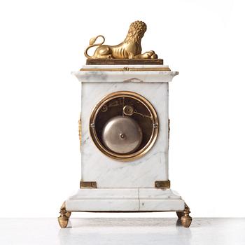 A Swedish Empire early 19th century mantel clock.