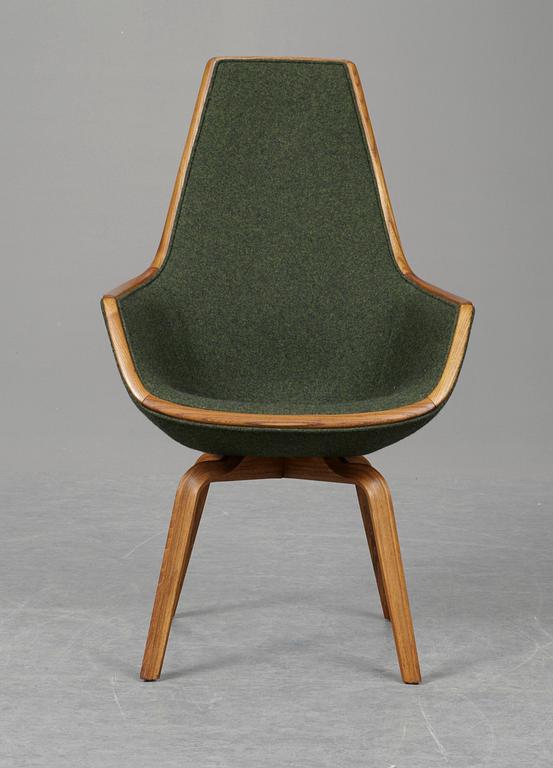 ARNE JACOBSEN, fåtölj, "Giraffen", Fritz Hansen, Danmark 1958.