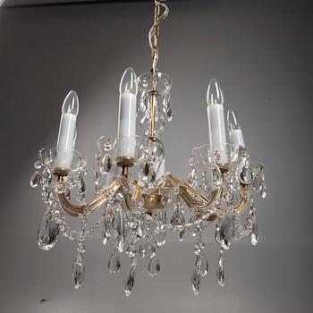 TAKKRONA, glas, Maria Teresia, 1900-talets andra hälft. Tot.  höjd 85 cm.