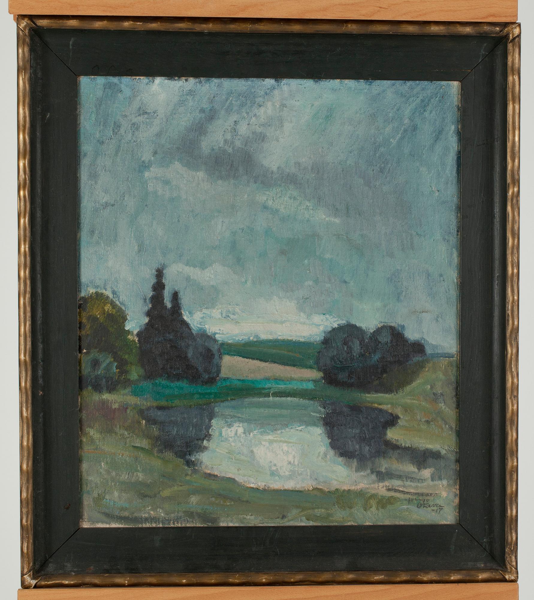 HUGO OTAVA, öljy kankaalle, signeerattu ja päivätty -17.