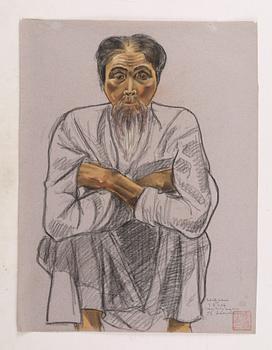 A set of 39 pastels by Vivian Dorf, from Johan Gunnar Andersson's last expedition to China and Tibet 1936-1938.