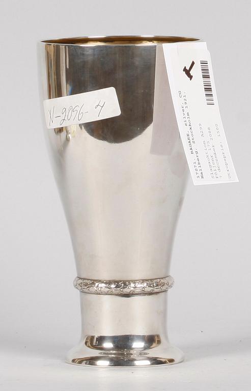 BÄGARE, silver, CG Hallberg, Stockholm 1921.