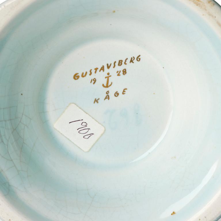 Wilhelm Kåge, a ceramic vase and a  lidded bowl, Gustavsberg 1927-28.