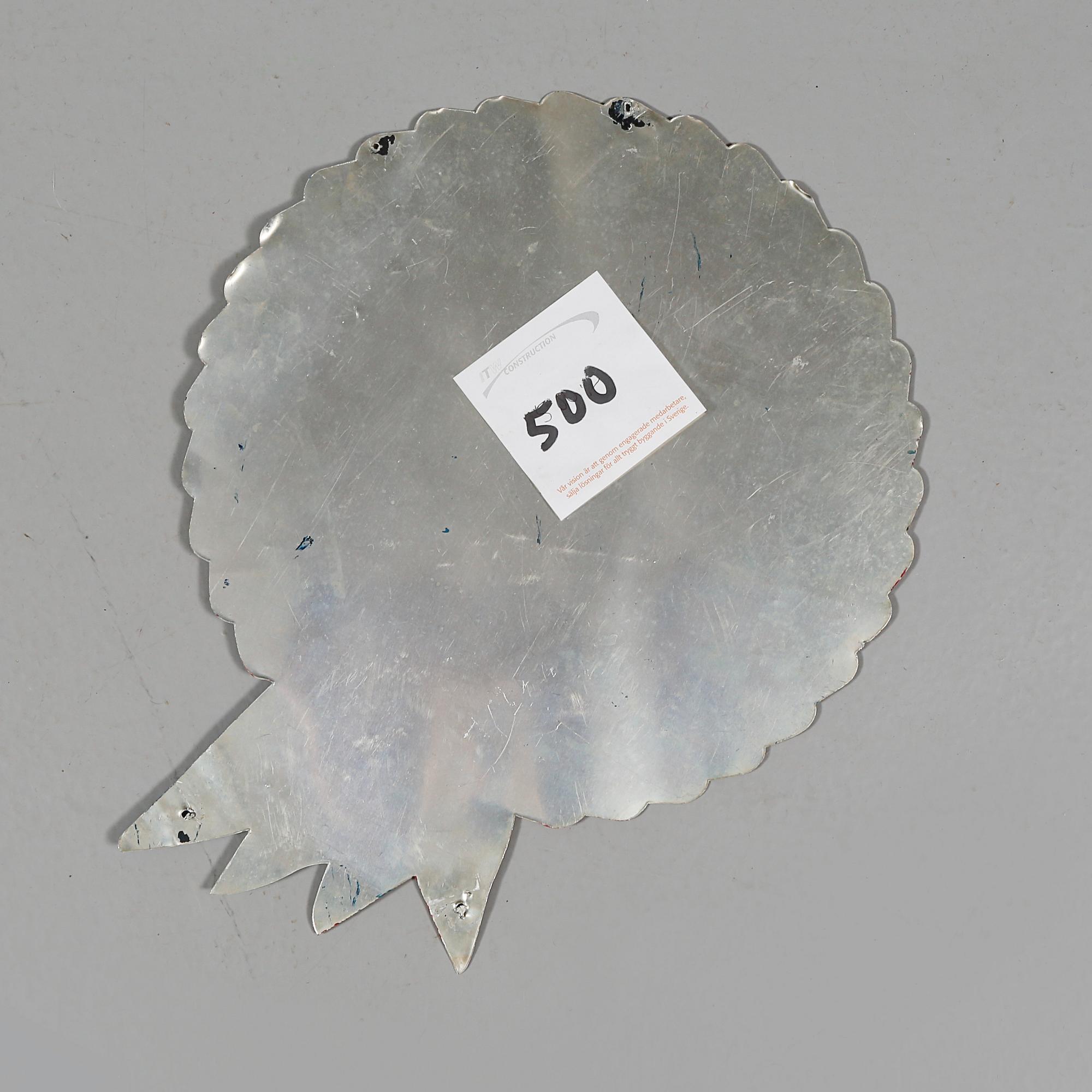 REKLAMSKYLTAR, ett par, litograferad plåt samt plast, 1900-talets andra hälft.