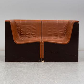 PETER CELSING, a two-part sofa from Stockholms Kulturhus, 1970's.