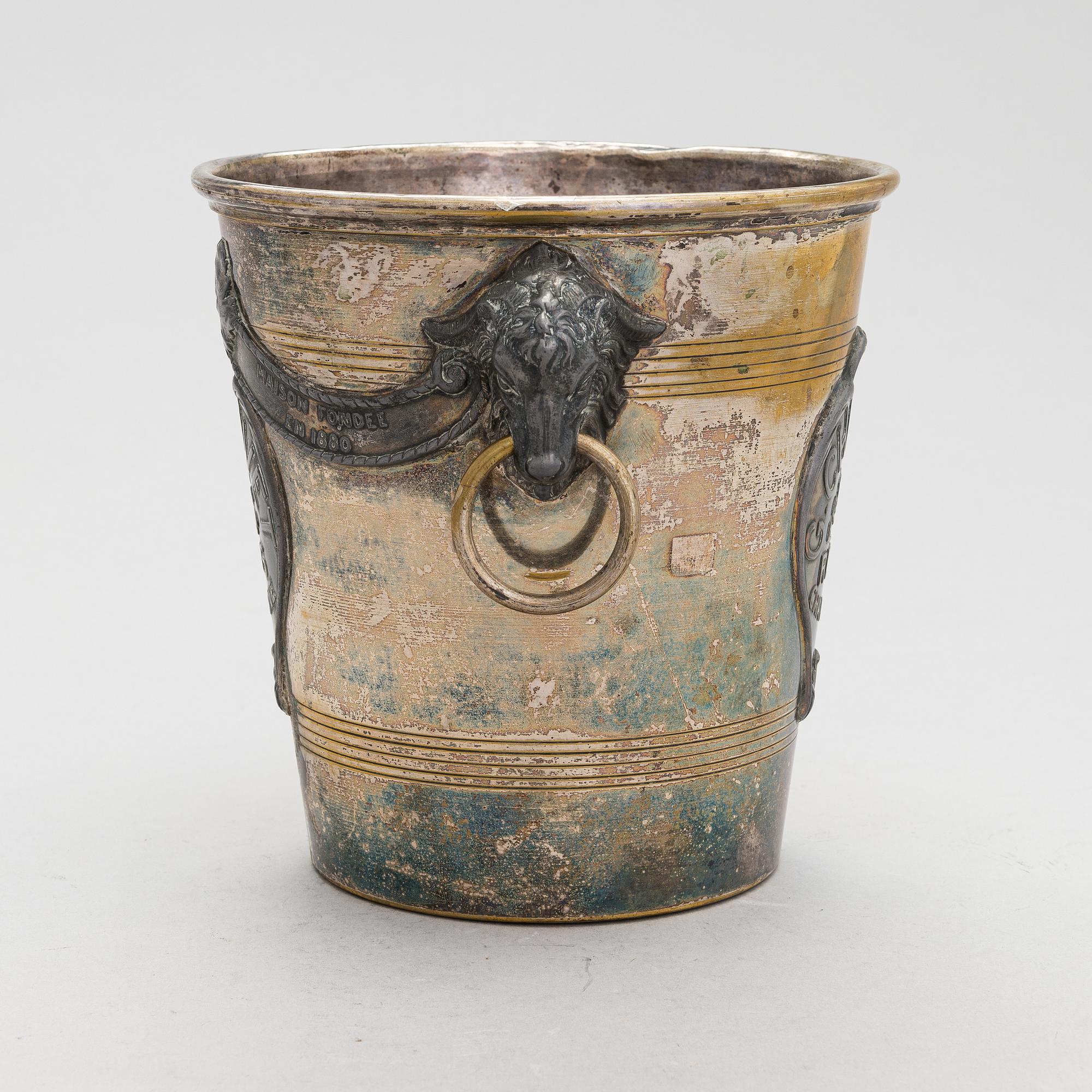 Champagne cooler, G. Chauvet, Argit, France 1930s.