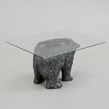 SOFFBORD, gjutmassa och glas, 1900/2000.