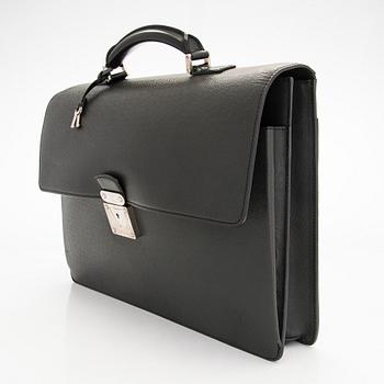 Louis Vuitton, a black Taiga leather 'Neo Robusto 2 Compartment' briefcase.