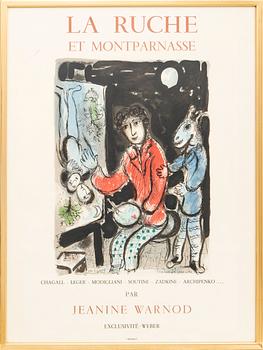 Marc Chagall, efter färglitografisk affisch.