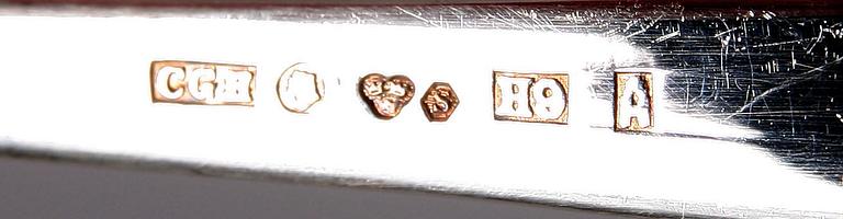 PARTI BESTICK, silver, 36 delar, modell Haga resp Diplomat, 1900-talets andra hälft. Tot vikt c:a 950 g.