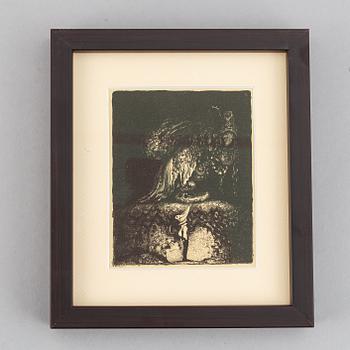 John Bauer, lithopgraph, from "Troll", 1915. Signed B in the print.