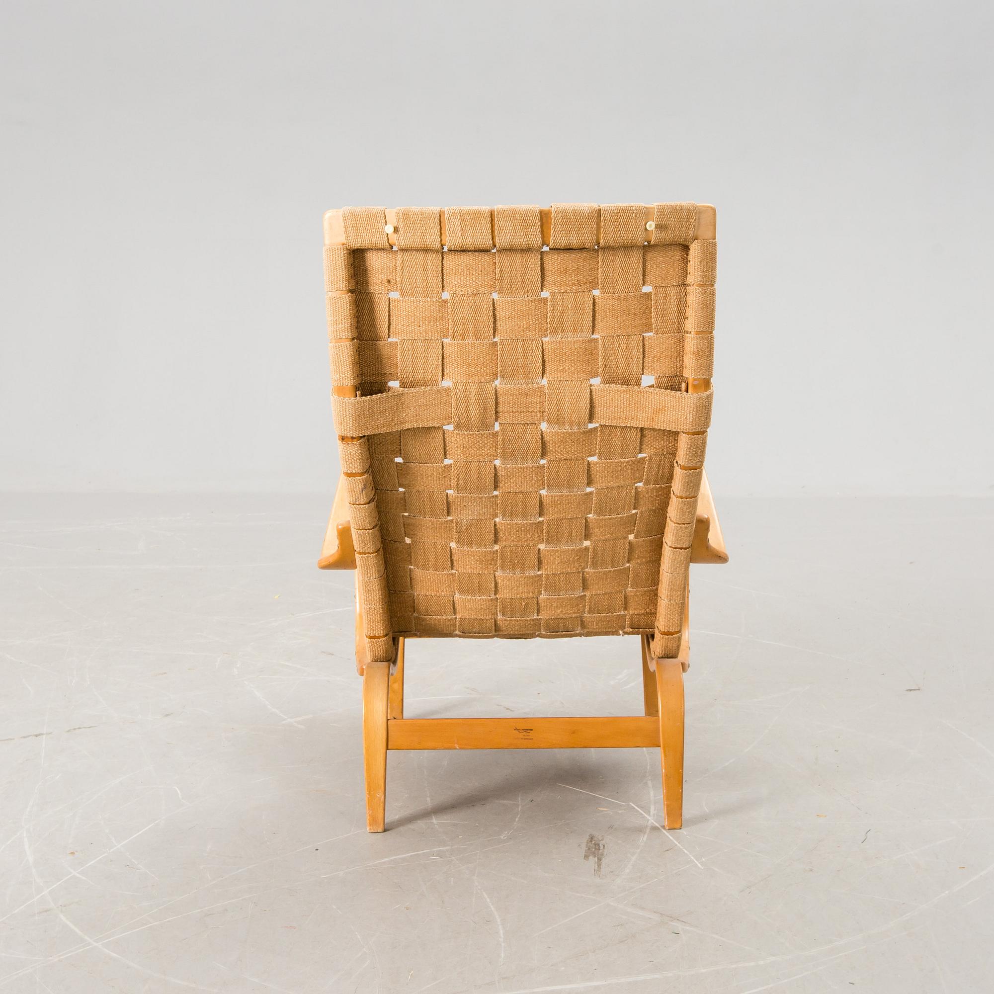VILSTOL, "Pernilla", Bruno Mathsson, firma Karl Mathsson Värnamo, 1966.