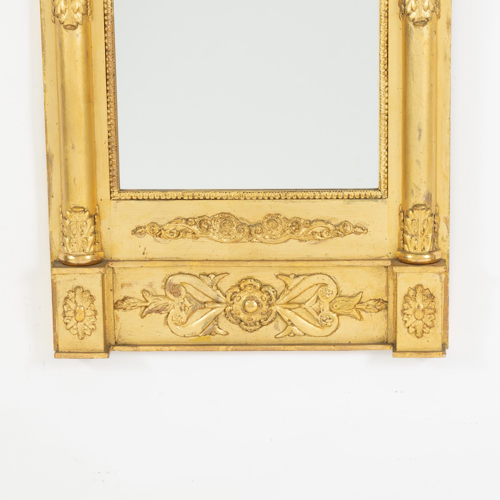 An Empire mirror, J.P.Åkervall, Falun, Sweden, early 19th century.