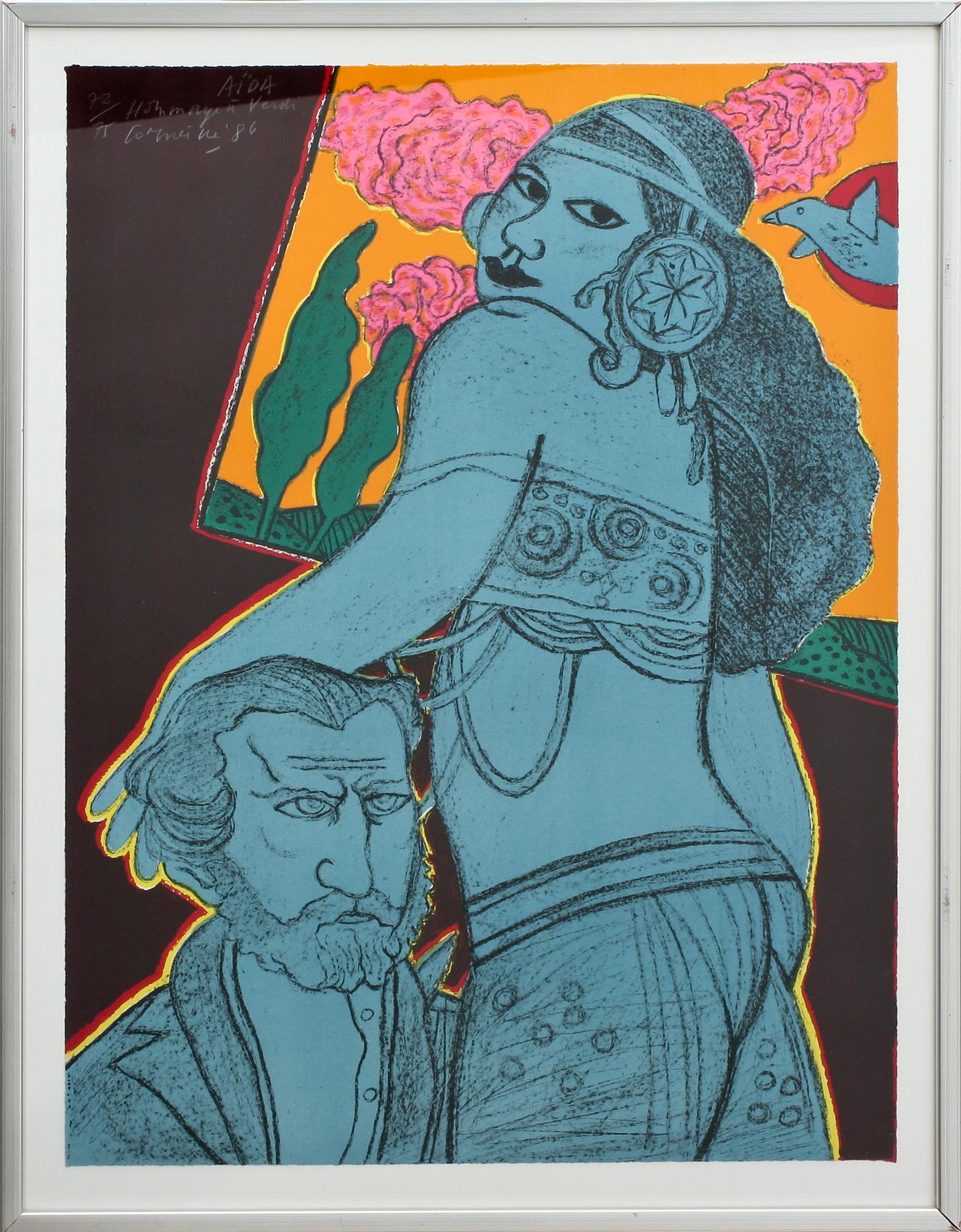 BEVERLOO CORNEILLE, färglitografi, sign o dat 86, numr 72/75.