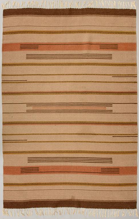 A 1930s Finnish flat weave carpet. Circa 200x190 cm.