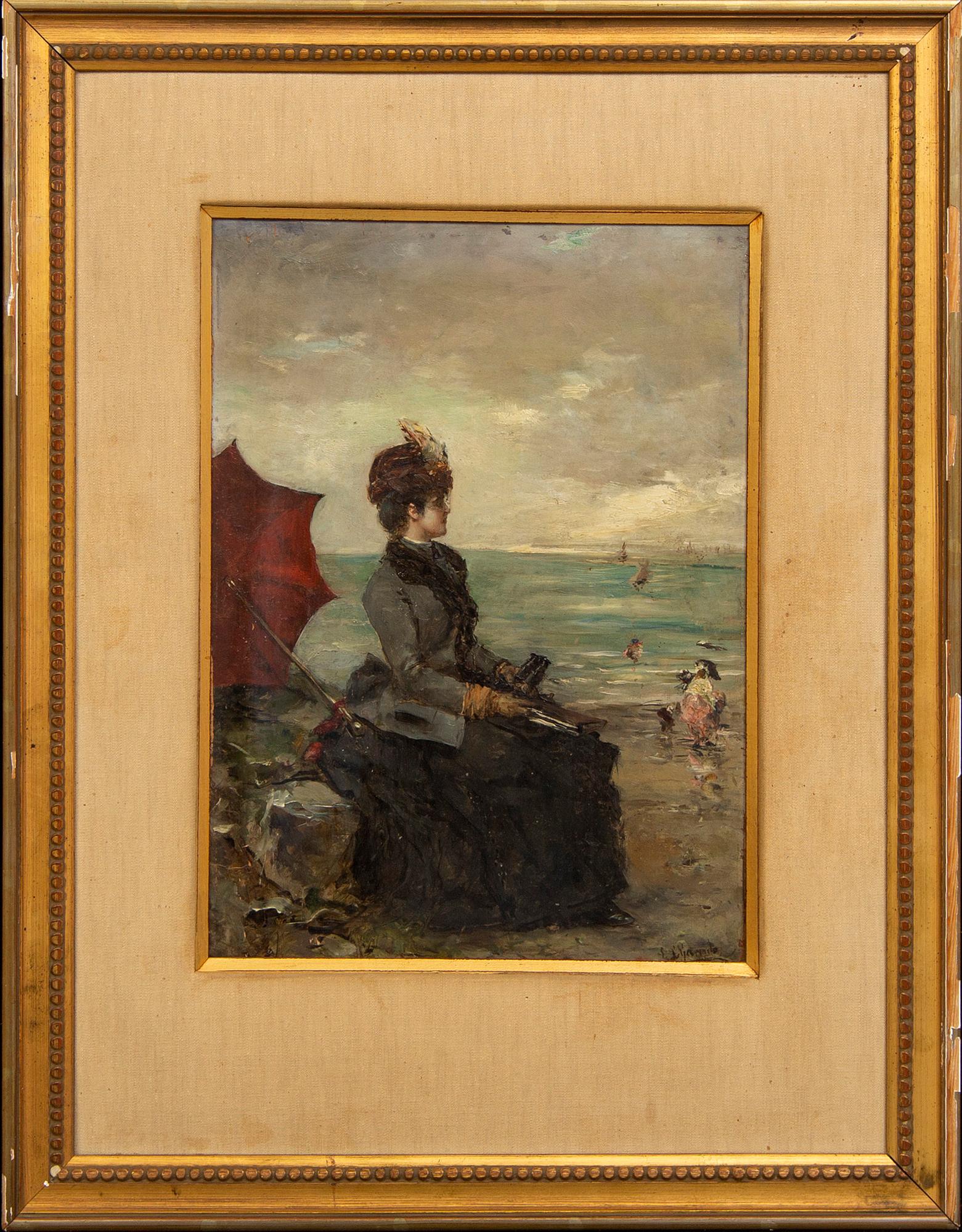 Eduardo León Garrido, a signed oil on board.