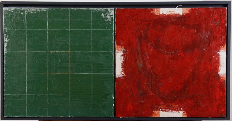 HAHNE, PETER. Diptyk, oljor på duk,sign o dat 1993 à tergo.