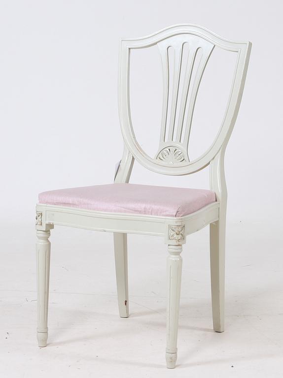 MATSALSGRUPP, 5 delar, gustaviansk stil, 1900-tal.