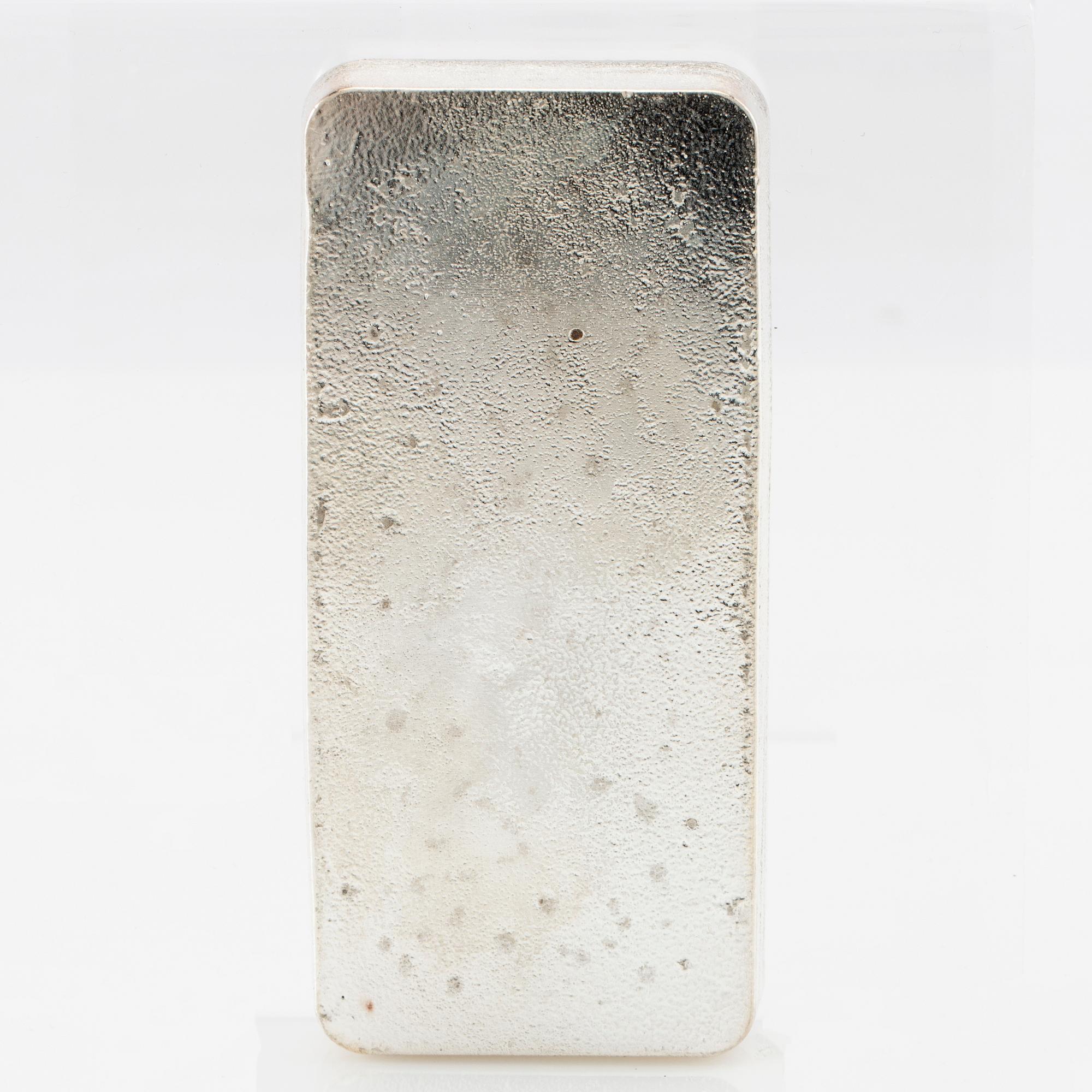 Silver bar 1kg 999 Valcambi Suisse.