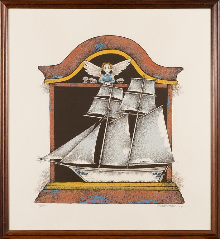 RAIMO KANERVA, serigraphs, set of 4, signed, dated -79 and numbered.