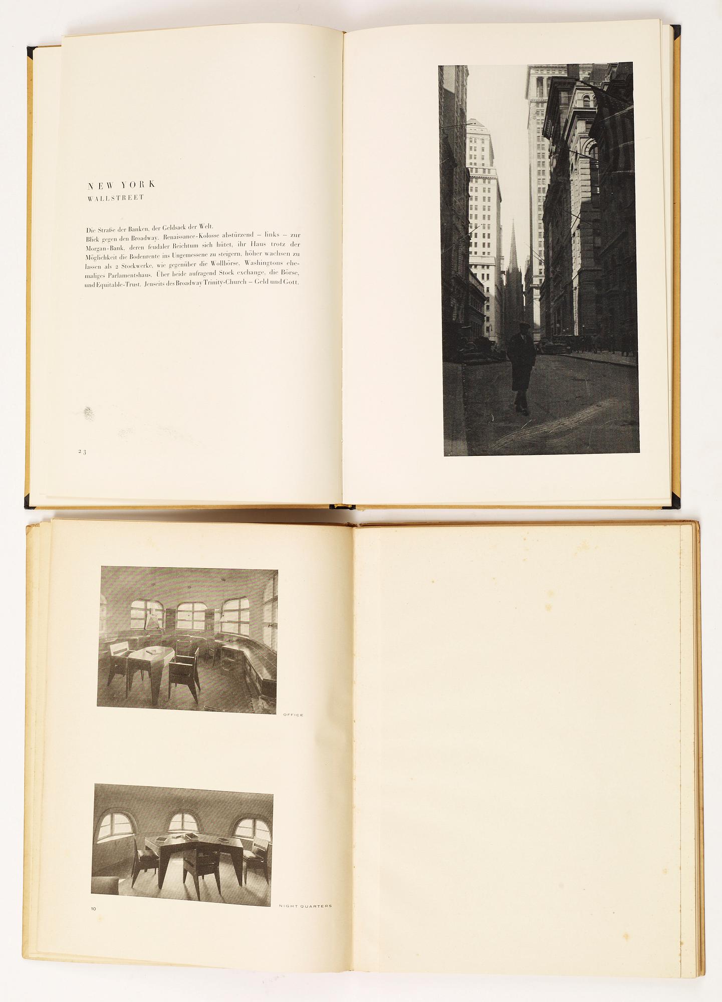 BÖCKER, 2 st, Erich Mendelsohn, Berlin, 1920-tal.