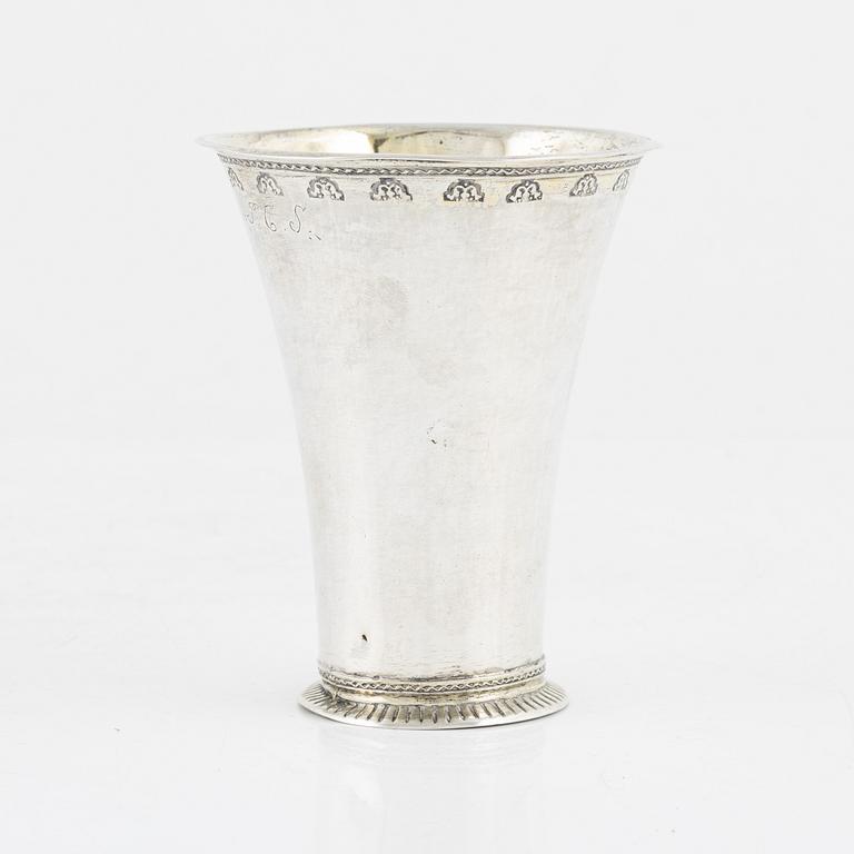 A Swedish Silver Beaker, mark of Petter Davidsson, Norrköping 1776.