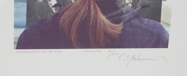CHARLOTTE GYLLENHAMMAR, färgtryck, signerat, numrerat 26/300 och daterat -94.